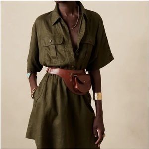 Banana Republic Linen Utility Dress